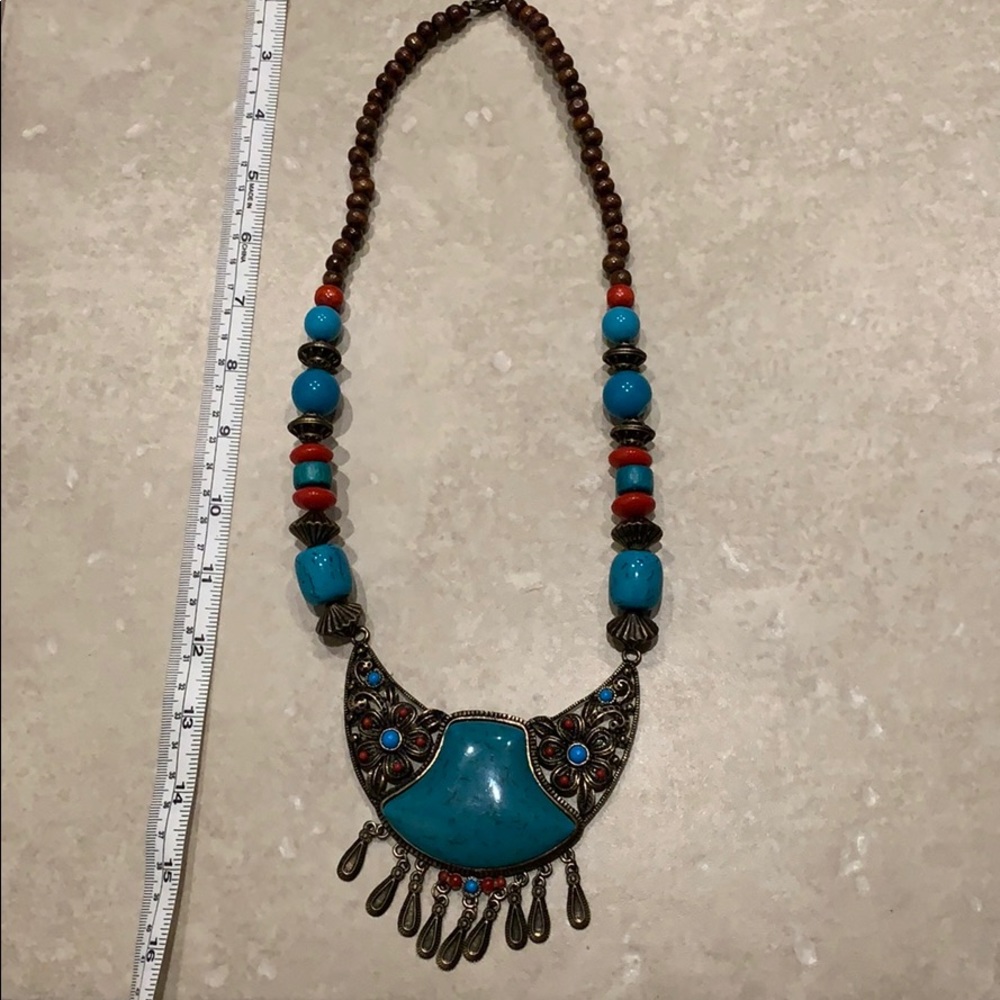 Turquoise statement necklace